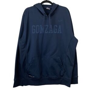 Nike Gonzaga Bulldogs Hoodie Mens XL Blue Therma Fit Pullover University College
